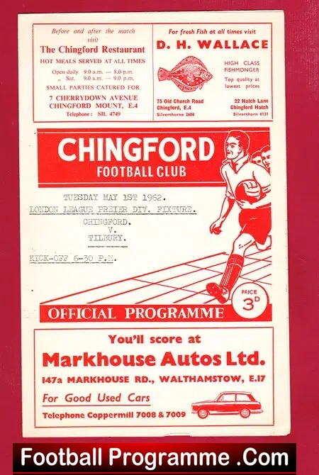 Chingford Town v Tilbury 1962 – London League