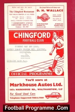 Chingford Town v Tilbury 1962 – London League