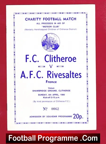 Clitheroe v AFC Rivesaltes 1980 – Charity Match – French France