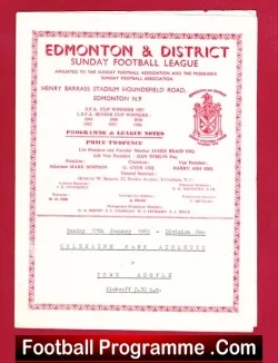 Coleraine Park Athletic v Town Argyle 1965 – Edmonton