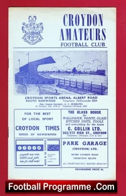 Croydon v Woking 1962 – Amateurs Match