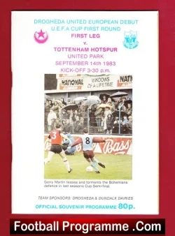 Drogheda United v Tottenham 1983 – UEFA Cup Ireland