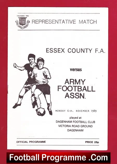 Essex County FA v Army Football 1989 - at Dagenham