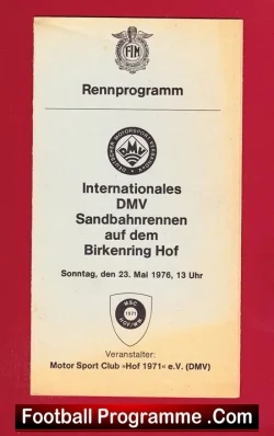 Germany Long Track Speedway Programme 1976
