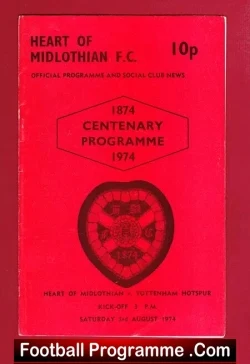 Heart Of Midlothian v Tottenham 1974 – Centenary Game