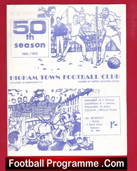 Higham Town v Timken Duston 1970