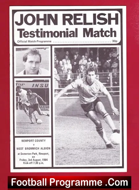 John Relish Testimonial Benefit Game Newport County 1984