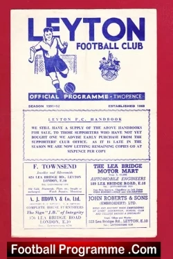 Leyton v Hayes 1952 - football programme