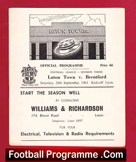 Luton Town v Brentford 1963