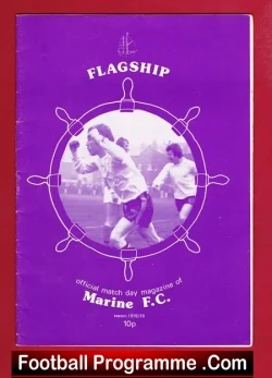 Marine v Accrington Stanley 1979 - Lancashire Junior Cup Replay - football programme