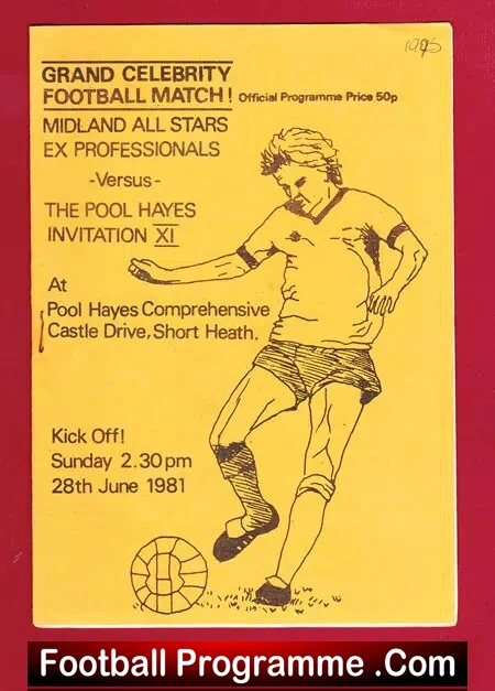 Midland All Stars v Pool Hayes XI 1981 – Walsall – Aston Villa