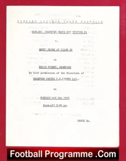 Midland Counties v Boys Club Of Wales 1973 – Schoolboys Youth