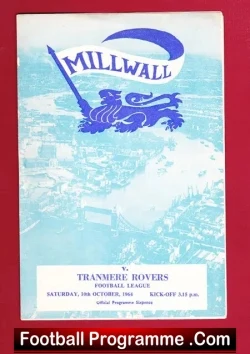 Millwall v Tranmere Rovers 1964