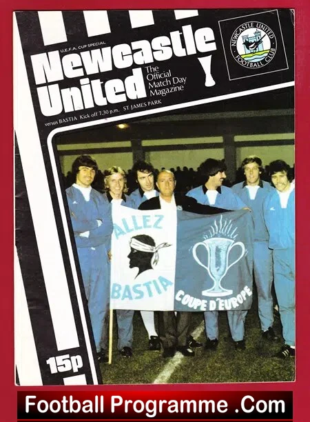 Newcastle United v Sporting Etoile Bastia 1977 – UEFA Cup