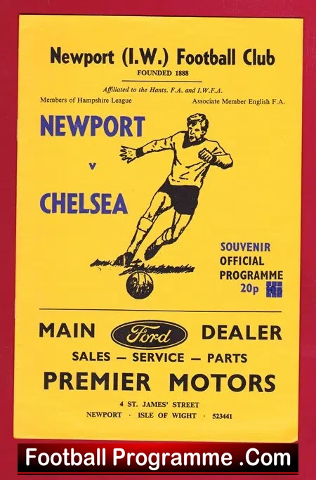 Newport v Chelsea 1980 – Isle Of Wight IOW