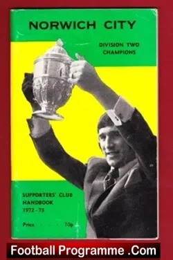 Norwich City Football Club Official Handbook 1972 – 1973
