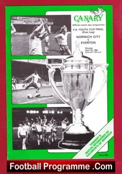Norwich City v Everton 1983 – FA Youth Cup Final