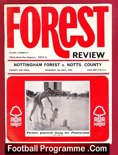 Nottingham Forest v Notts County 1975 – County Cup Final