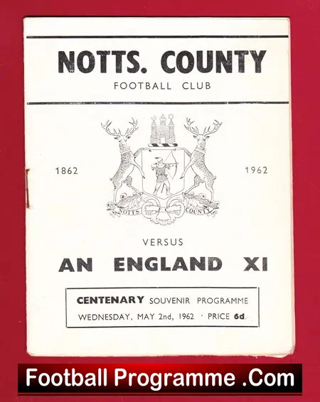 Notts County v England XI 1962 – Centenary Souvenir