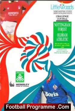 Oldham Athletic v Nottingham Forest 1990 – League Cup Final