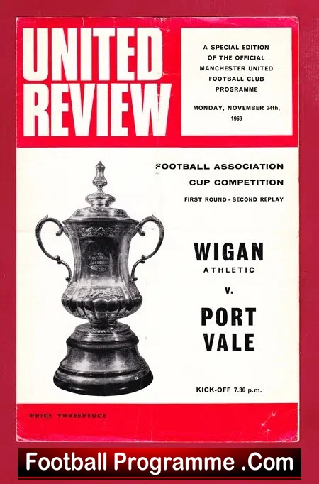Port Vale v Wigan Athletic 1969 - FA Cup Replay Old Trafford