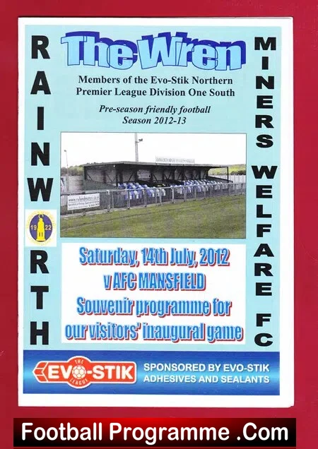 Rainworth Miners Welfare v AFC Mansfield 2012 – First Ever – 1st