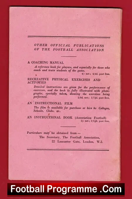 Referee Football Rules Laws Chart Book - 1939 - 1940 - Signed
