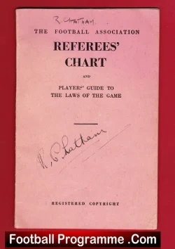 Referee Football Rules Laws Chart Book - 1939 - 1940 - Signed - football memorabilia