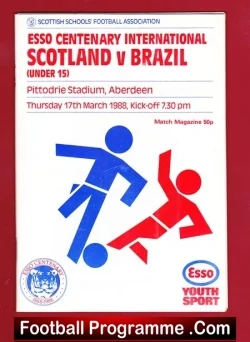 Scotland v Brazil 1988 – U15 – Under 15 at Pittodrie Aberdeen