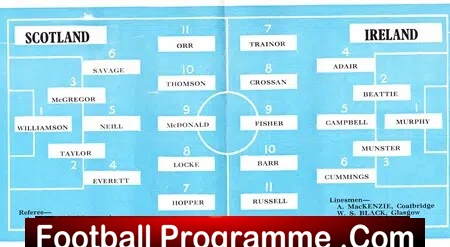 Scotland v Ireland 1958 - Amateur International Broomfield Park