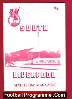 South Liverpool v Leyland 1983 - Lancashire Trophy - football programme