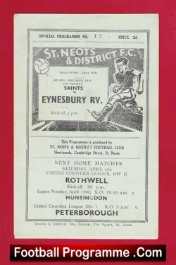 St Neots v Eynesbury Rovers 1954 – Hunts Premier Cup
