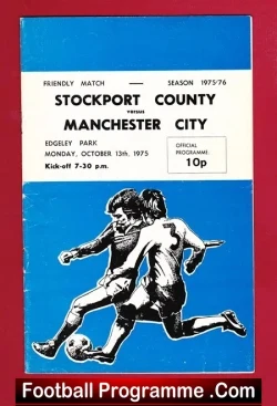 Stockport County v Manchester City 1975 – Bobby Charlton Manager