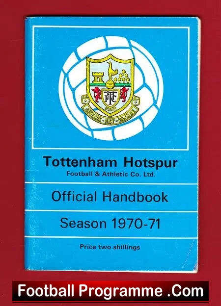 Tottenham Hotspur Spurs Official Handbook 1970 – 1971