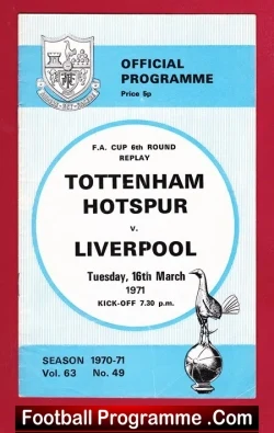 Tottenham Hotspur v Liverpool 1971