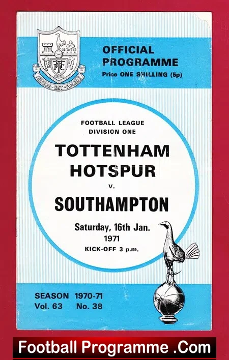 Tottenham Hotspur v Southampton 1971