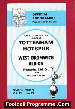 Tottenham Hotspur v WBA 1970 – League Cup
