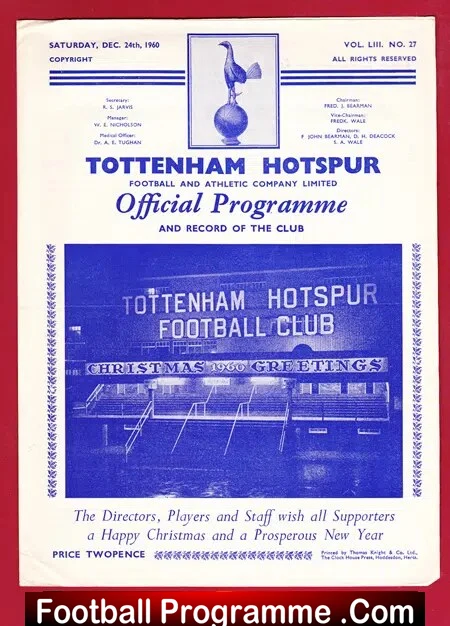 Tottenham Hotspur v West Ham United 1960