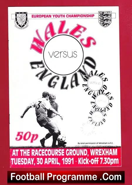Wales v England 1991 – European Youth Championship Wrexham