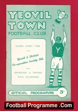 Yeovil Town v Portland 1958 - football programme
