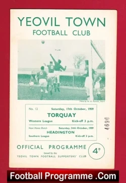 Yeovil Town v Torquay United 1959