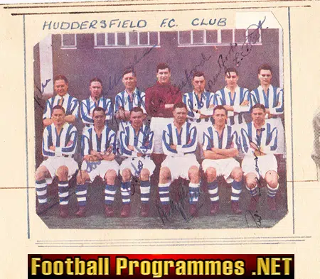 Huddersfield Town Multi Signed Autographed Picture 1939 - 1940