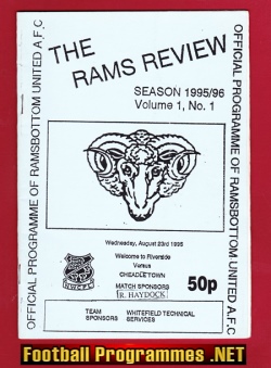 Ramsbottom United v Cheadle Town 1995 – 1st = Volume 1 – Issue 1
