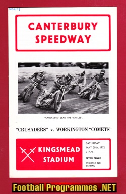 Canterbury Speedway v Workington 1972
