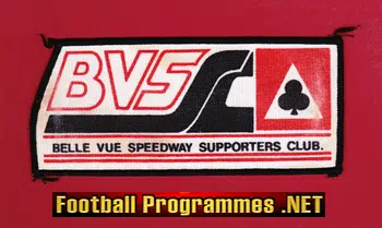 Belle Vue Speedway Supporters BVS Cloth Patch Badge