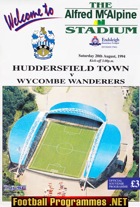 Huddersfield Town v Wycombe Wanderers 1994 First Match McAlpine