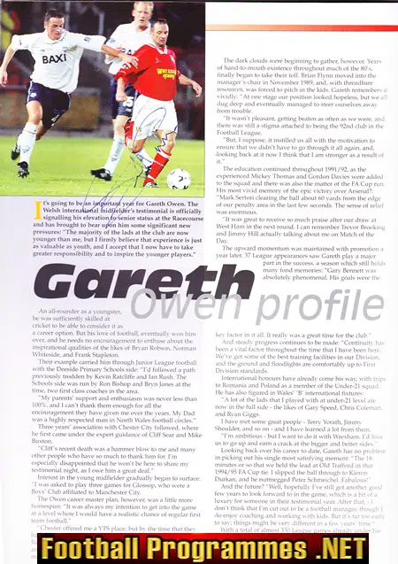 Gareth Owen Testimonial Benefit Match Wrexham Man Utd SIGNED