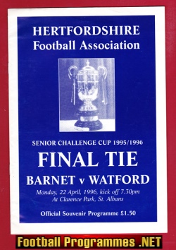 Barnet v Watford 1996 – Senior Cup Final at St Albans