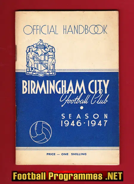 Birmingham City Official Football Handbook 1946 - 1947