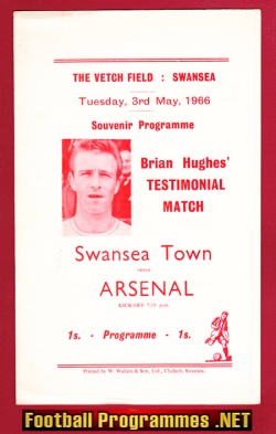 Brian Hughes Testimonial Benefit Match Swansea Town 1966